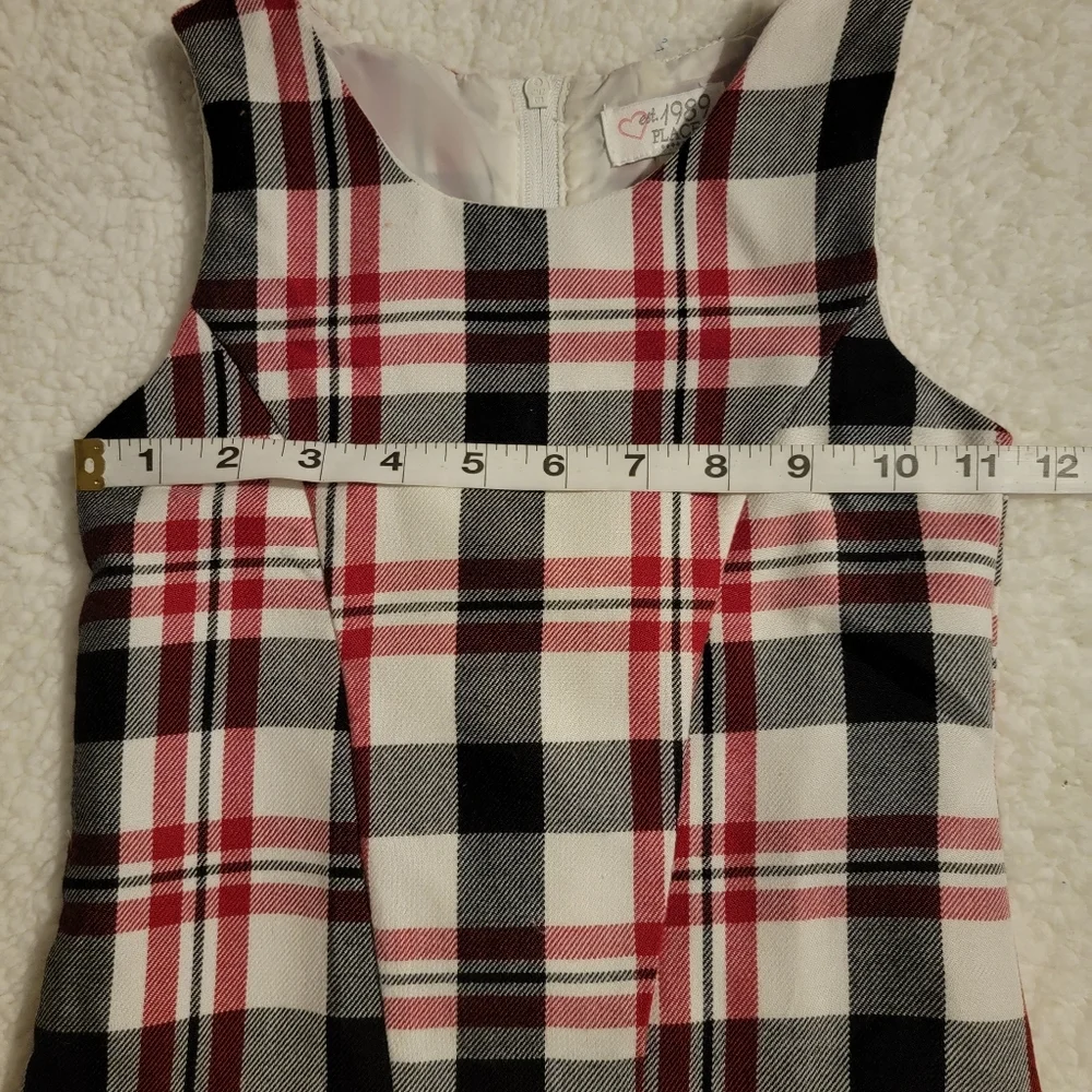 Red, Black, and White Checkered Dress